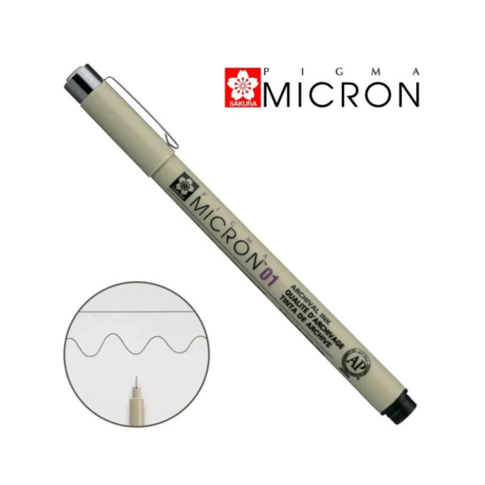 Лайнер Sakura Pigma Micron (0.1) 0,25 мм Чорний у блістері (8712079441579)