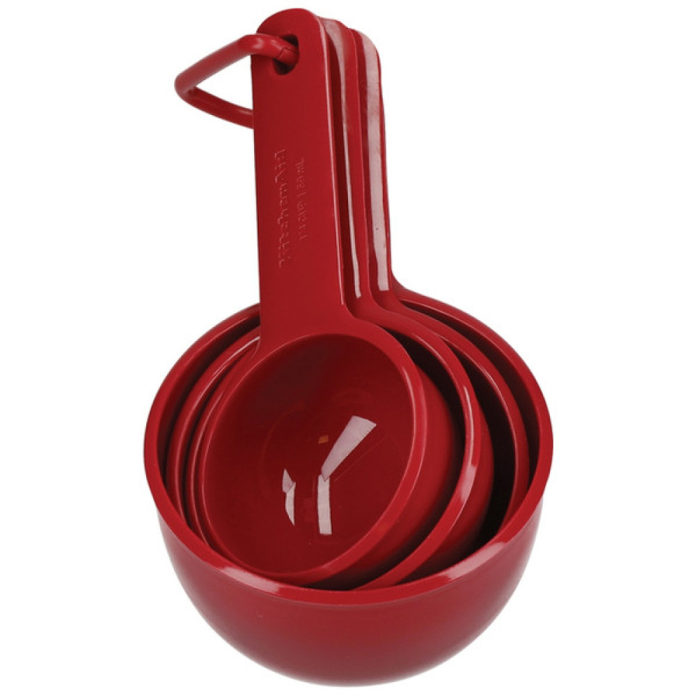 Аксесуар кухонний KitchenAid Набір мірних ложок Universal, 4 шт, 59/79/118/237 мл, червоний (KQG058OHERE)