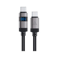 Дата кабель USB-C to USB-C 1.2m 60W digital display C15-03 Black Acefast (6974316283720)