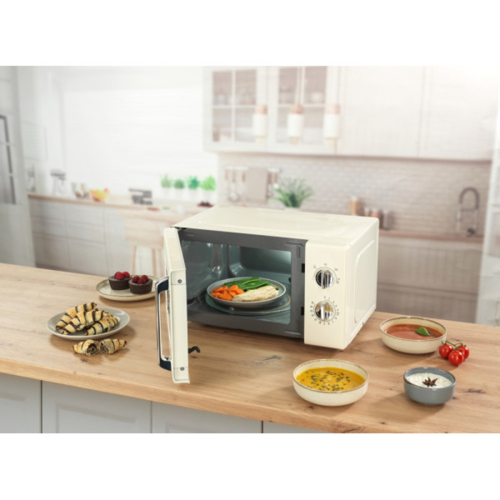 Мікрохвильова піч Gorenje, 20л, мех. керув., 700Вт, гриль, бежевий
