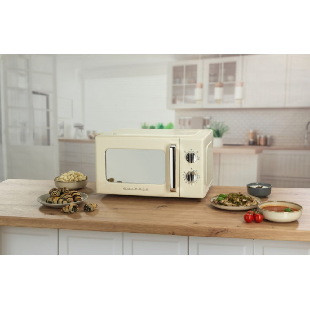 Мікрохвильова піч Gorenje, 20л, мех. керув., 700Вт, гриль, бежевий