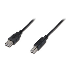 Кабель DIGITUS USB-A > USB-B синхронізації, 1.8м, чорний
