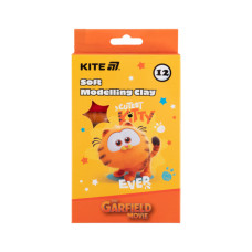 Пластилін Kite Garfield восковий, 12 кольорів, 200 г (GF25-086)
