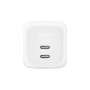 Зарядний пристрій Belkin 2xUSB-C PD67W GaN PPS white (WCH020KQWH)
