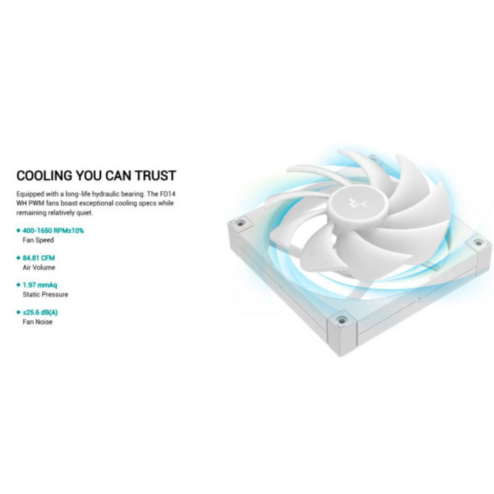 Кулер до корпусу Deepcool FD14 WH