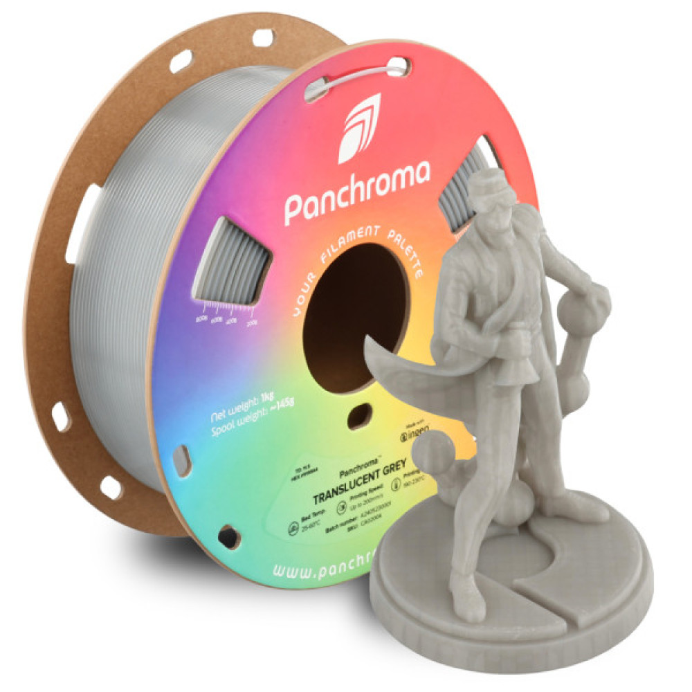 Пластик для 3D-принтера Polymaker PLA PANCHROMA TRANSLUCENT 1,75mm 1kg GREY (CA02004)