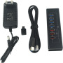 Концентратор Dynamode 4*USB3.0 data ports + 3*2.4А charge with Power Adaptor metal (DM-UH-P407) Концентратор Dynamode 4*USB3.0 data ports + 3*2.4А charge with Power Adaptor metal (DM-UH-P407)