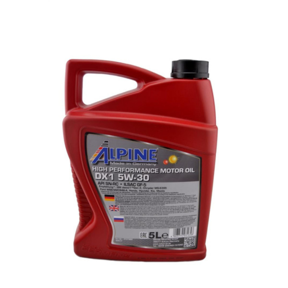 Моторна олива Alpine 5W-30 DX1 5л (1665-5)