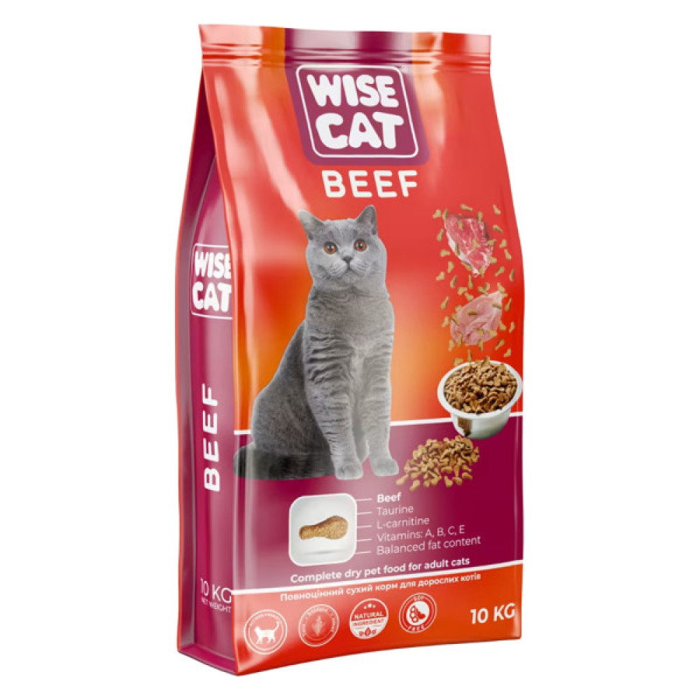Сухий корм для кішок Wise Cat Beef 400 г (4820111141722)