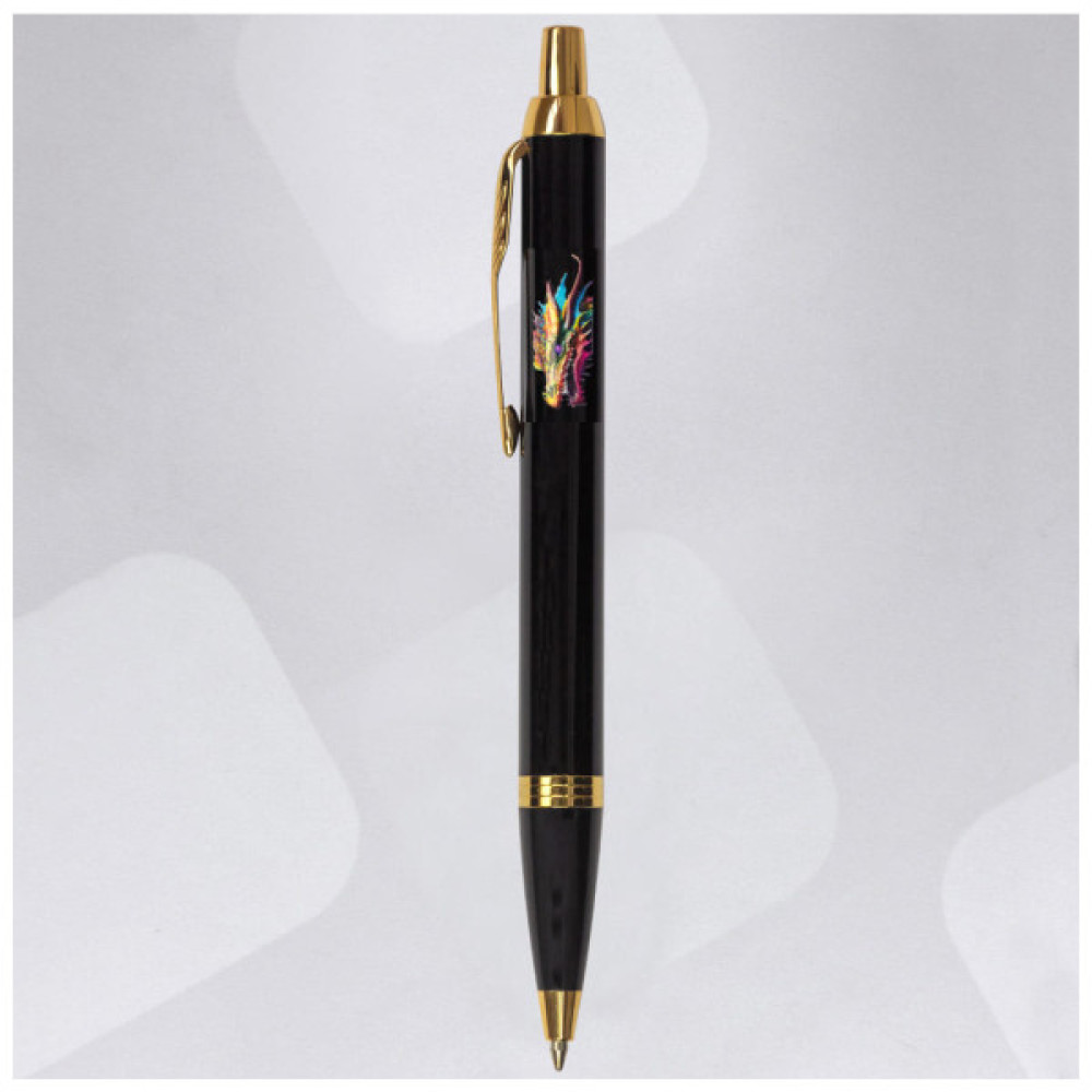 Ручка кулькова Parker IM 17 ZODIAC Black GT BP Яскравий Дракон (22032_Z3330u)