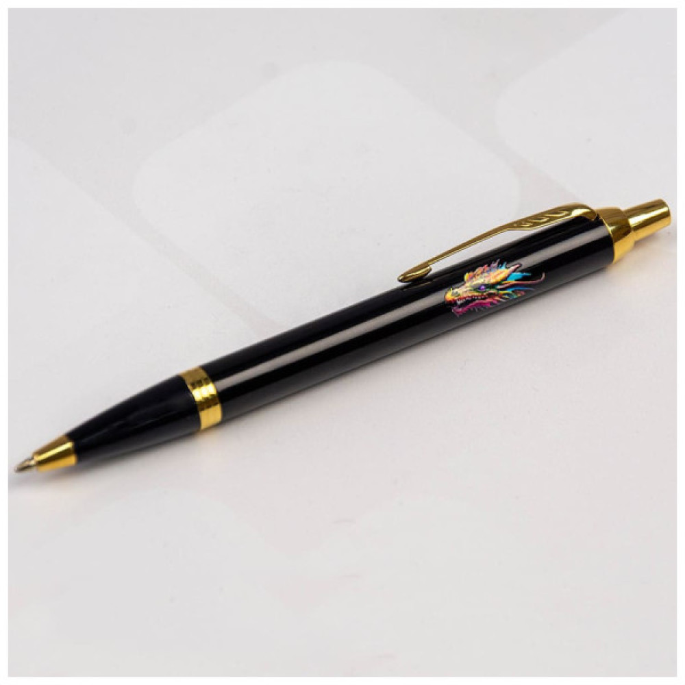 Ручка кулькова Parker IM 17 ZODIAC Black GT BP Яскравий Дракон (22032_Z3330u)