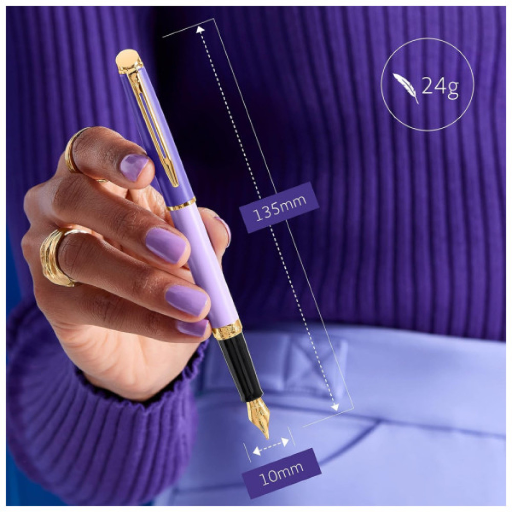 Ручка пір'яна Waterman HEMISPHERE Colour Blocking Purple GT  FP F (12 580)