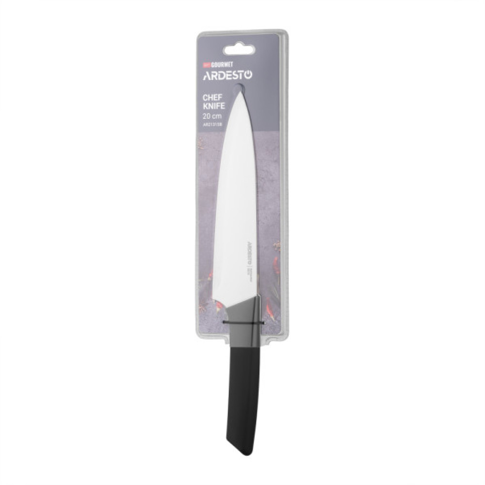 Кухонний ніж Ardesto Gemini Gourmet 20см, чорний (AR2131SB)
