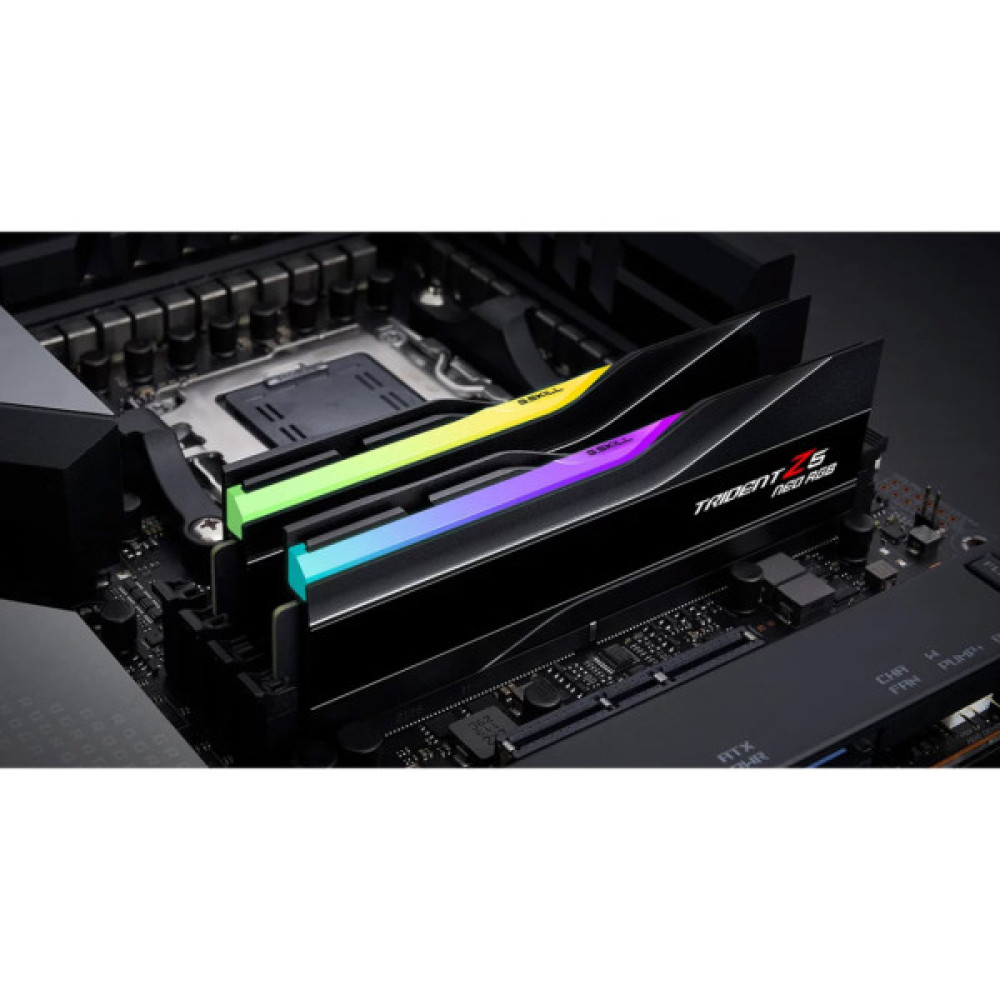 Модуль пам'яті для комп'ютера DDR5 48GB (2x24GB) 6000 MHz Trident Z5 Neo RGB Matte Black G.Skill (F5-6000J4048F24GX2-TZ5NR)