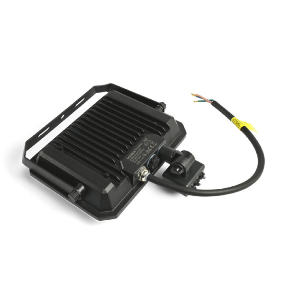Прожектор Videx F3 50W 5000K з датчиком руху 220V Black (VLE-F3-0505B-S)