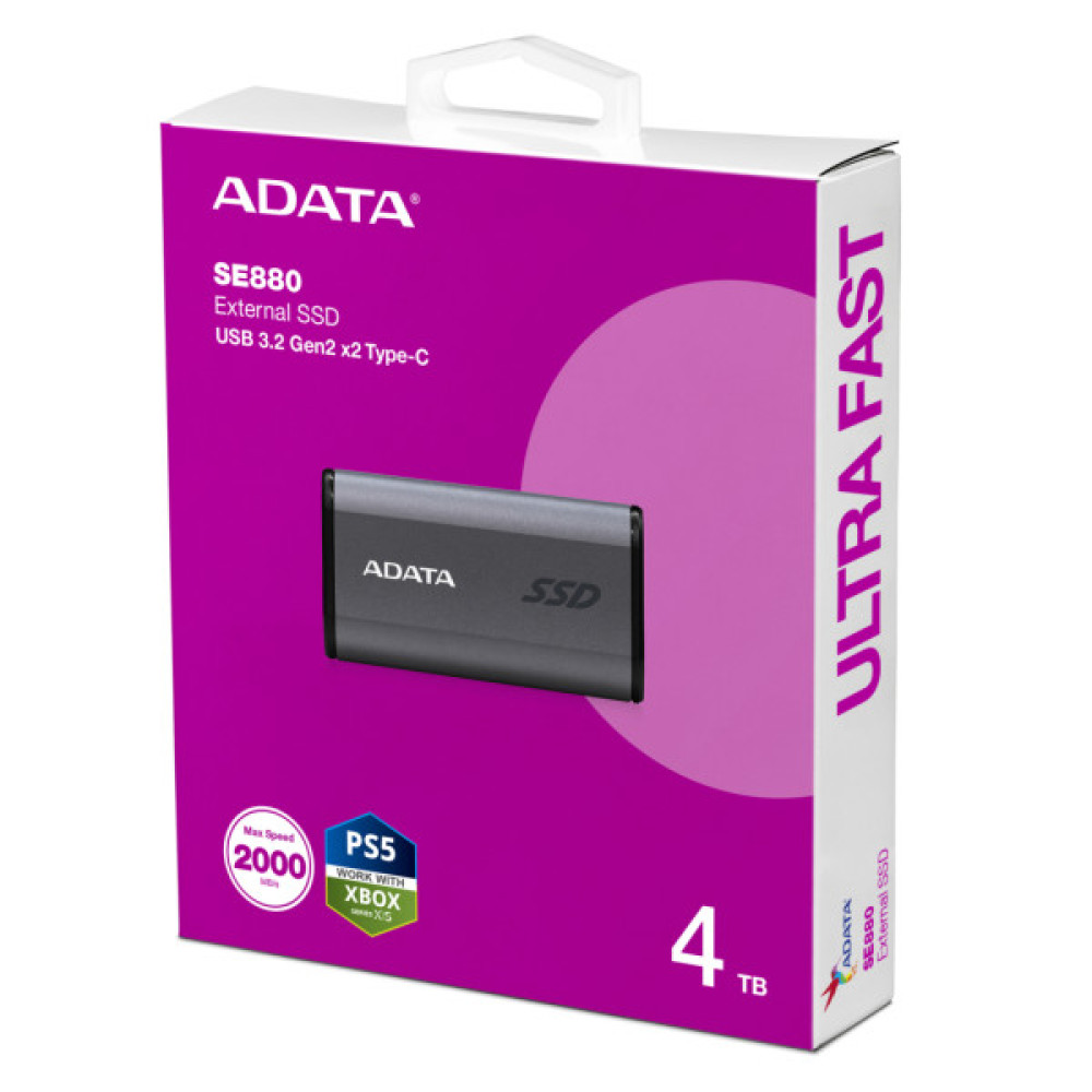 Накопичувач SSD USB 3.2 4TB SE880 ADATA (AELI-SE880-4TCGY)