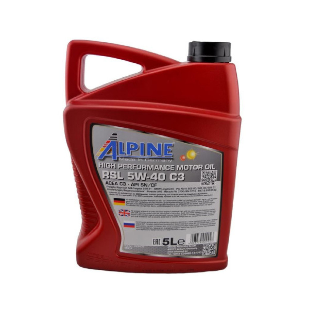 Моторна олива Alpine 5W-40 RSL С3 5л (0175-5)