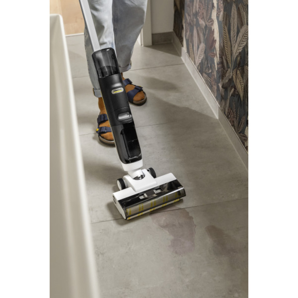 Пилосос Karcher безпровідний FCV 3, 160Вт, конт пил -0.45л, вода -0.8л, автон. робота до 30хв, вага-3.7кг, 3в1, білий