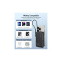 Батарея універсальна Choetech Magnetic Wireless 10000mAh 20W, PD, Qi-15W, USB-C In/Out, build-in cabel, Black (B735-CCBK)