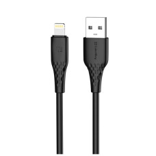 Дата кабель USB 2.0 AM to Lightning 1.0m 3A textured PVC black ColorWay (CW-CBUL094-BK)