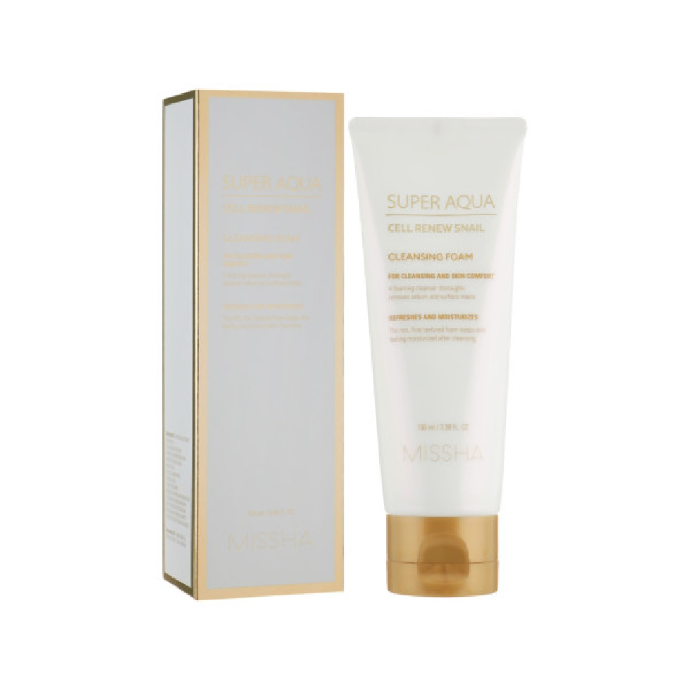Пінка для вмивання Missha Super Aqua Cell Renew Snail Cleansing Foam 100 мл (8809581458550)
