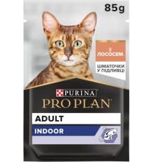 Вологий корм для кішок Purina Pro Plan Adult Indoor Nutrisavour Для кішок, що живуть у приміщенні З лососем 85 г (8445290172990)