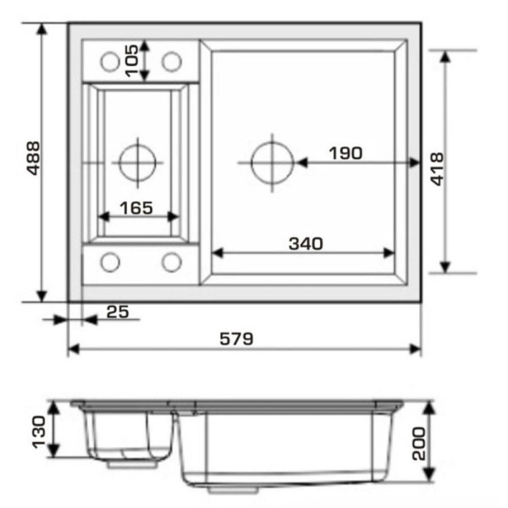 Мийка кухонна GRANADO SAMORA ivory (gr0904)