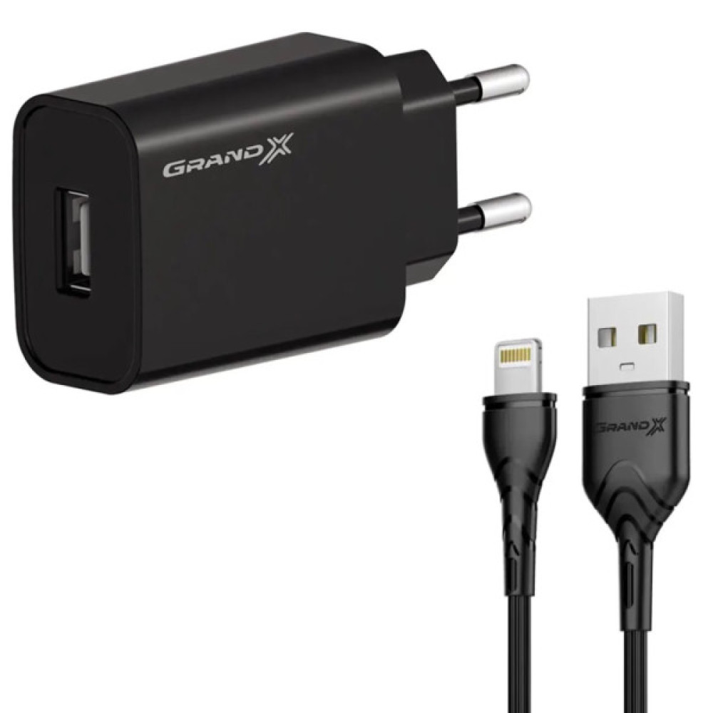 Зарядний пристрій Grand-X GaN USB-C 30W QC3.0 white (CH-390W)