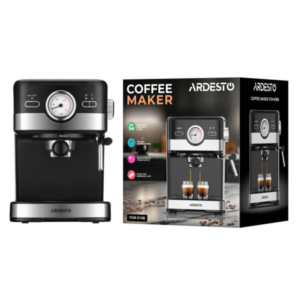 Ріжкова кавоварка еспресо Ardesto YCM-E16B