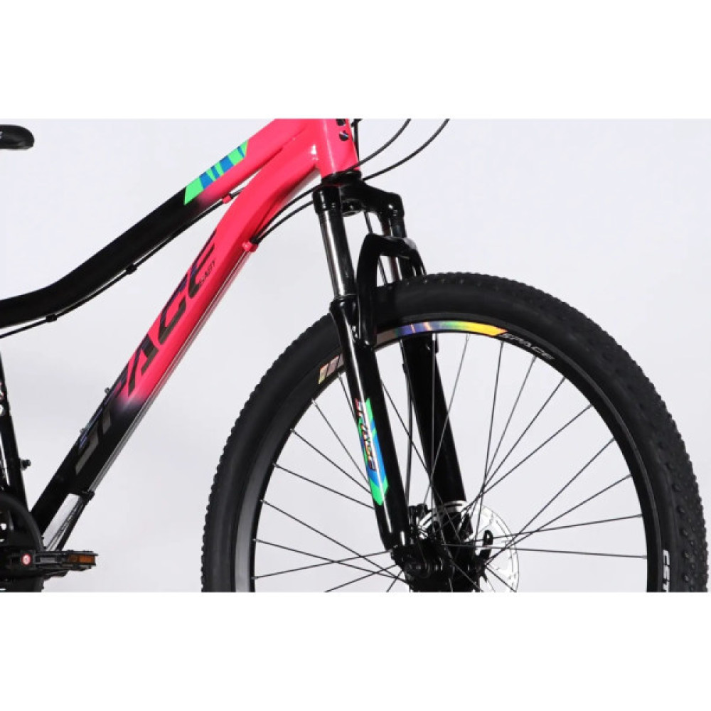 Велосипед Space 26" AURORA DD FR рама-13" ST 2026 рожево-чорний (OPS-SP-26-094)