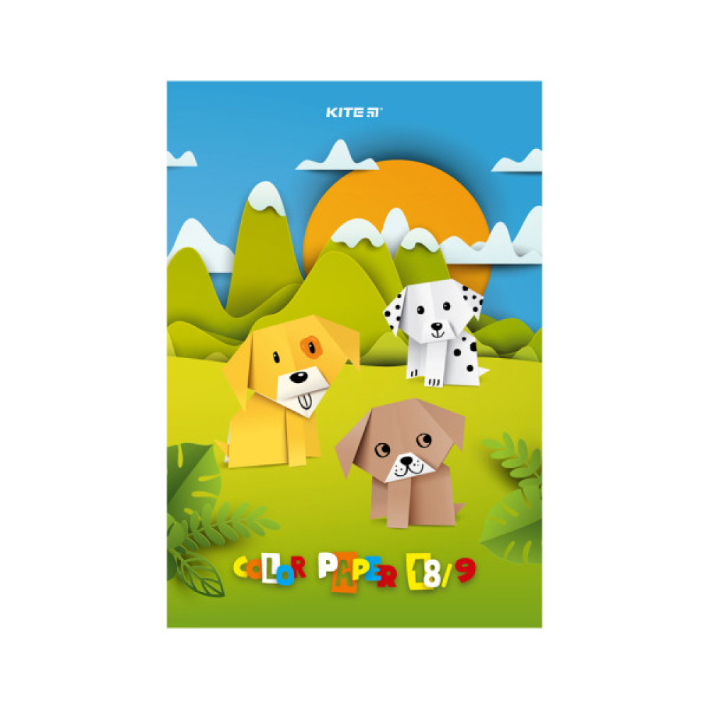 Кольоровий папір Kite А4 односторонній (18 аркушів/ 9 кольорів) в асортименті (K23-1250)