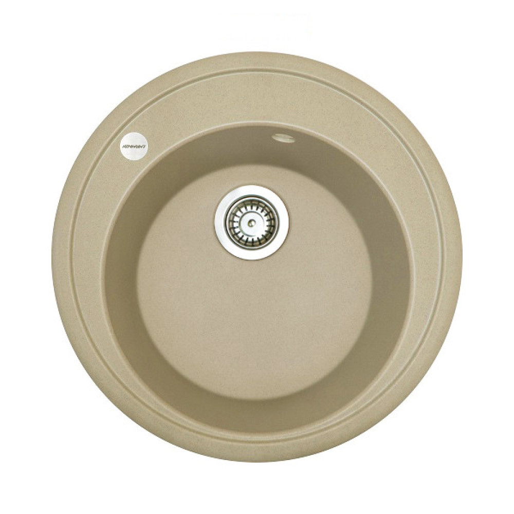 Набір кухонна Adamant Sun, штучний камінь, кругла, без крила, 510x200мм, чаша - 1, врізна, Сахара + змішувач