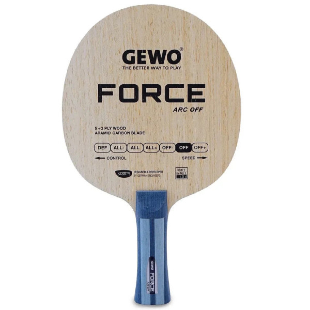 Ракетка для настільного тенісу Gewo Force ARC OFF, Inventus XT Pro 52.5 + 50.0, FL (1163700001) (931328)