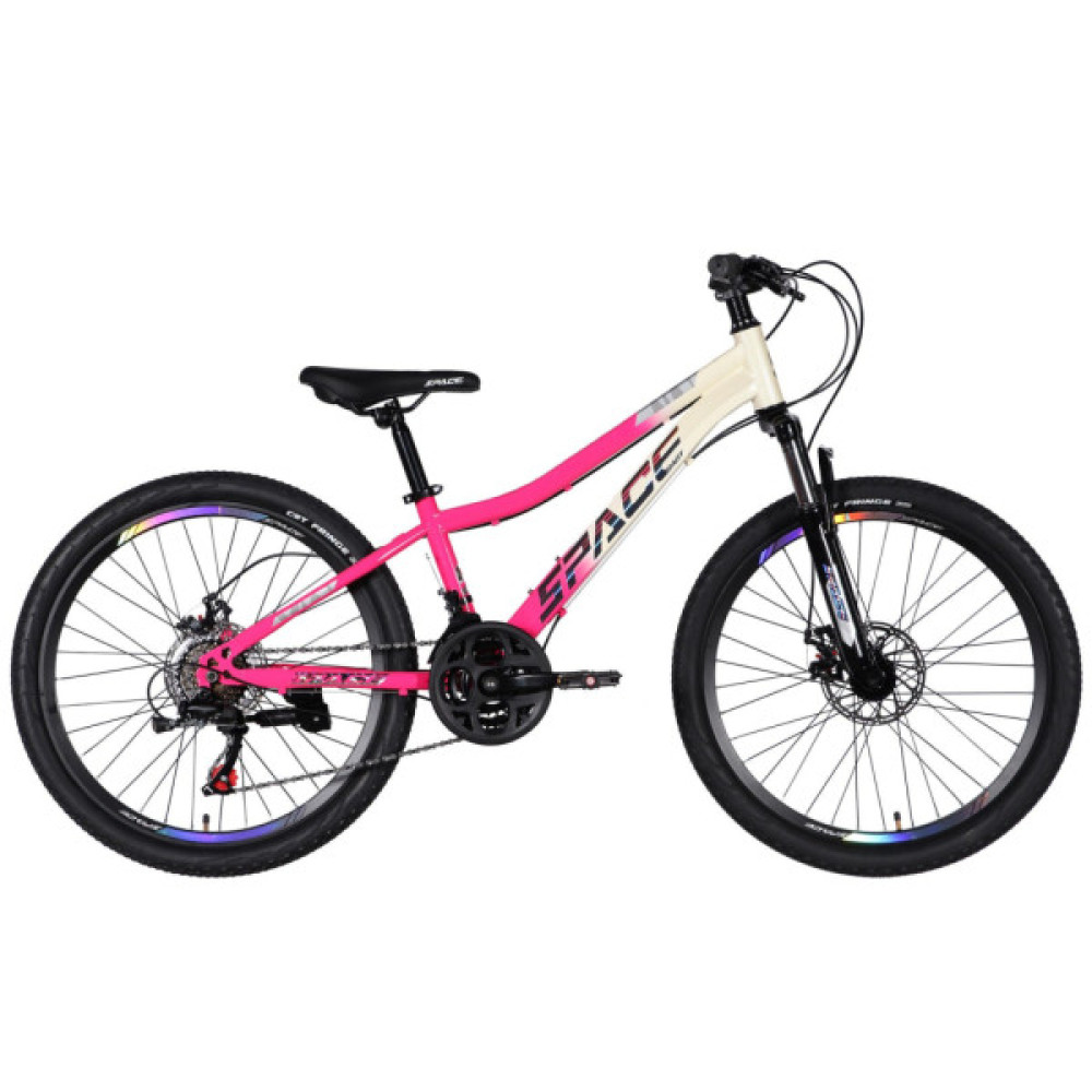 Велосипед Space 26" AURORA DD FR рама-13" ST 2026 біло-рожевий (OPS-SP-26-095)