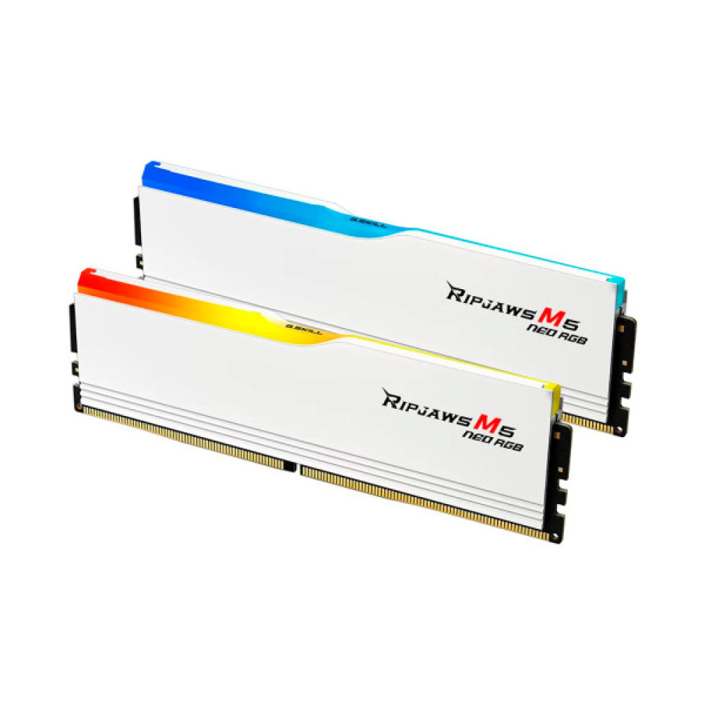 Модуль пам'яті для комп'ютера DDR5 64GB (2x32GB) 6000 MHz Ripjaws M5 Neo RGB Matte White G.Skill (F5-6000J3636F32GX2-RM5NRW) Модуль пам'яті для комп'ютера DDR5 64GB (2x32GB) 6000 MHz Ripjaws M5 Neo RGB Matte White G.Skill (F5-6000J3636F32GX2-RM5NRW)