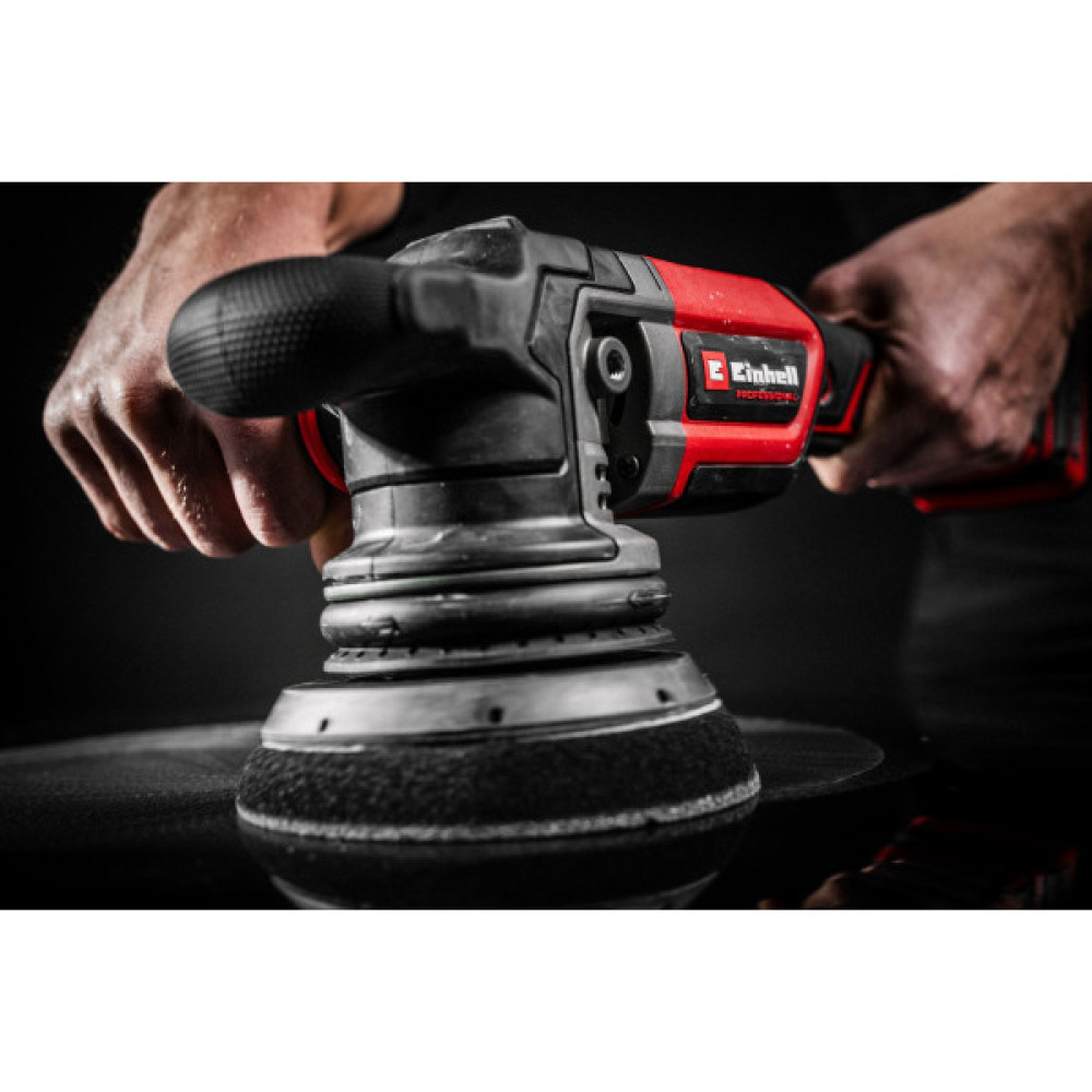 Шліфмашина полірувальна ексцентрікова акумуляторна Einhell Professional CP-EP 18/125 Li BL-Solo 18В 125мм 500-3800об/хв 2.11кг