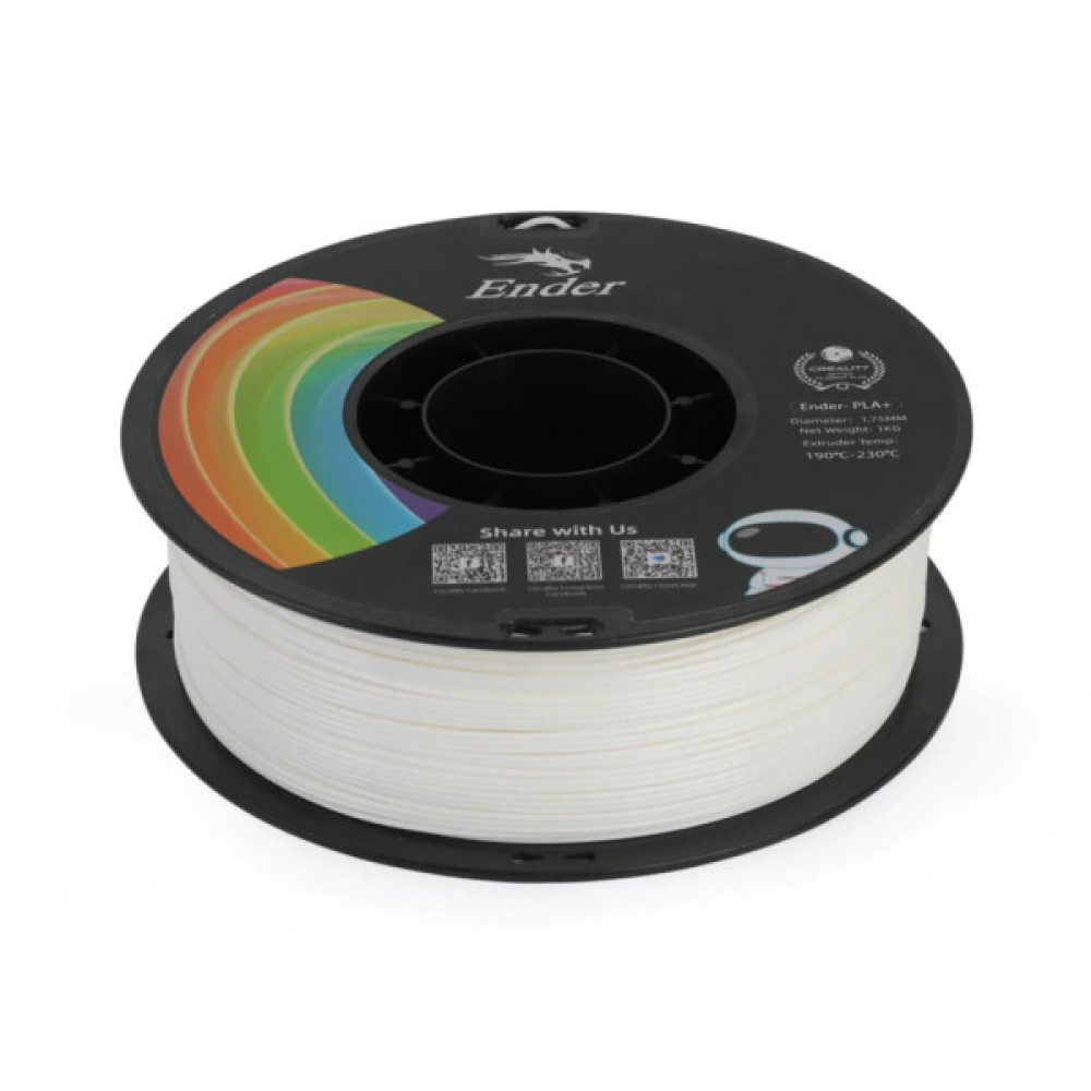 Пластик для 3D-принтера Creality PLA+ 1кг, 1.75мм, white (3301010305)