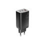 Зарядний пристрій Essager 2xUSB-C + 1xUSB PD67W QC4.0 FCP GaN black (ECT67W-LJB01-Z)