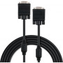 Кабель мультимедійний VGA M to VGA M 3.0m Vinga (VCPVGAF3BK) Кабель мультимедійний VGA M to VGA M 3.0m Vinga (VCPVGAF3BK)