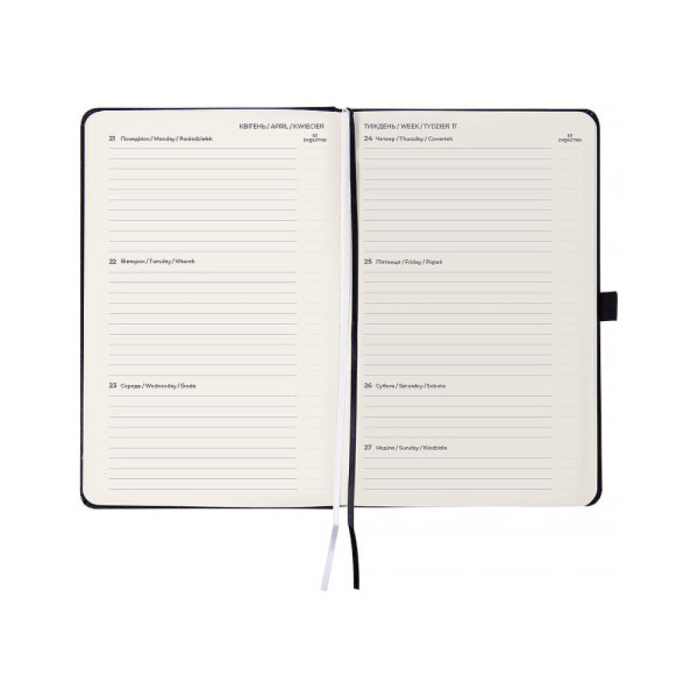 Тижневик Axent датований 2026 Grand Strong 195х255, чорний (8530-26-01-A)