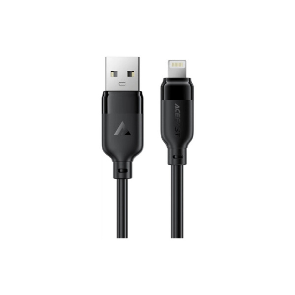 Дата кабель USB 2.0 AM to Lightning 1.2m 2.4A TPE black Acefast (6974316286202)