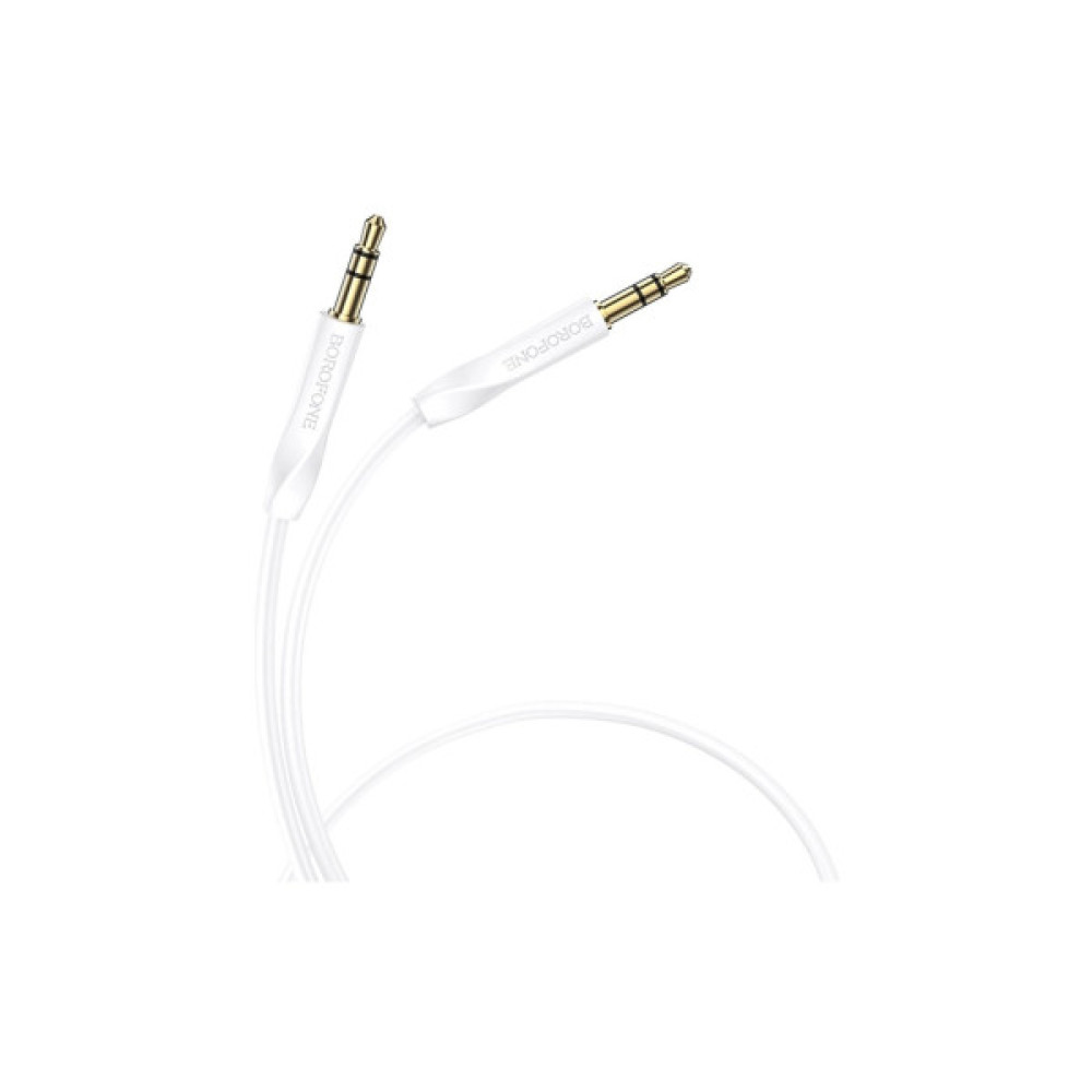 Кабель мультимедійний 3.5mm M to 3.5mm M 16 white BOROFONE (6974443389173)