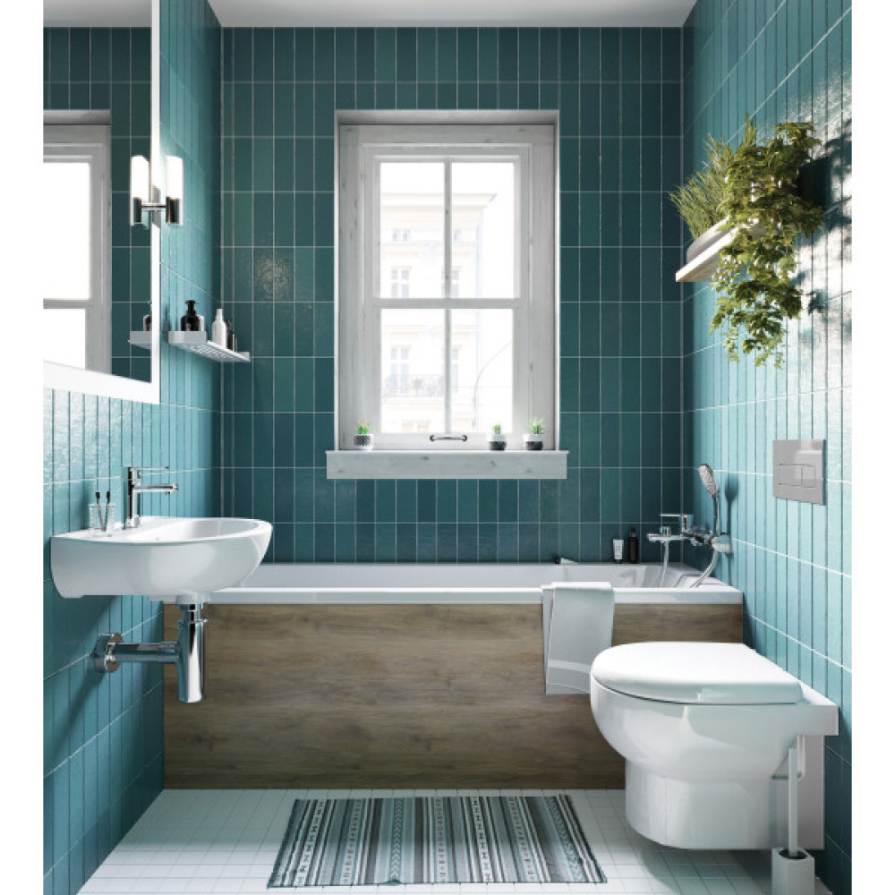 Унітаз підвісний Deante Avis безобідковий, сидіння в комплекті, білий