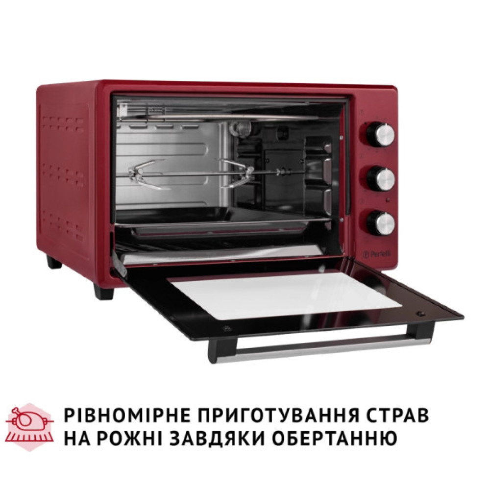 Електропіч Perfelli MIRAGE 37 RED