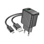 Зарядний пристрій HOCO CS21A Rich USB QC3.0 + cable USB to Micro 5P Black (6942007609890) Зарядний пристрій HOCO CS21A Rich USB QC3.0 + cable USB to Micro 5P Black (6942007609890)