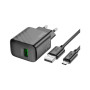 Зарядний пристрій HOCO CS21A Rich USB QC3.0 + cable USB to Micro 5P Black (6942007609890) Зарядний пристрій HOCO CS21A Rich USB QC3.0 + cable USB to Micro 5P Black (6942007609890)