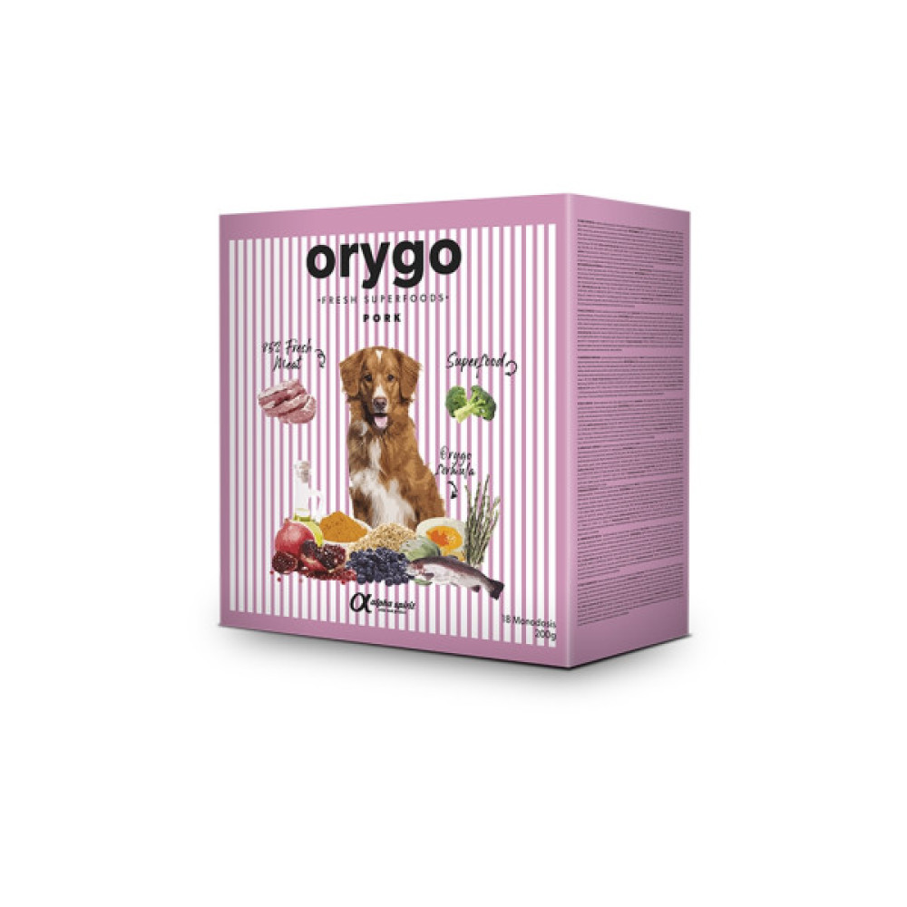 Напіввологий корм для собак Orygo Pork (18х200 г) 3.6 кг (8436586312145)