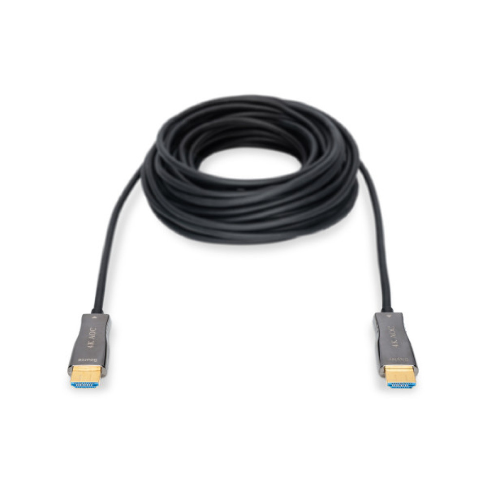 Кабель DIGITUS HDMI UHD 4K, AOC hybrid-fiber, type A M/M, 10м, чорний