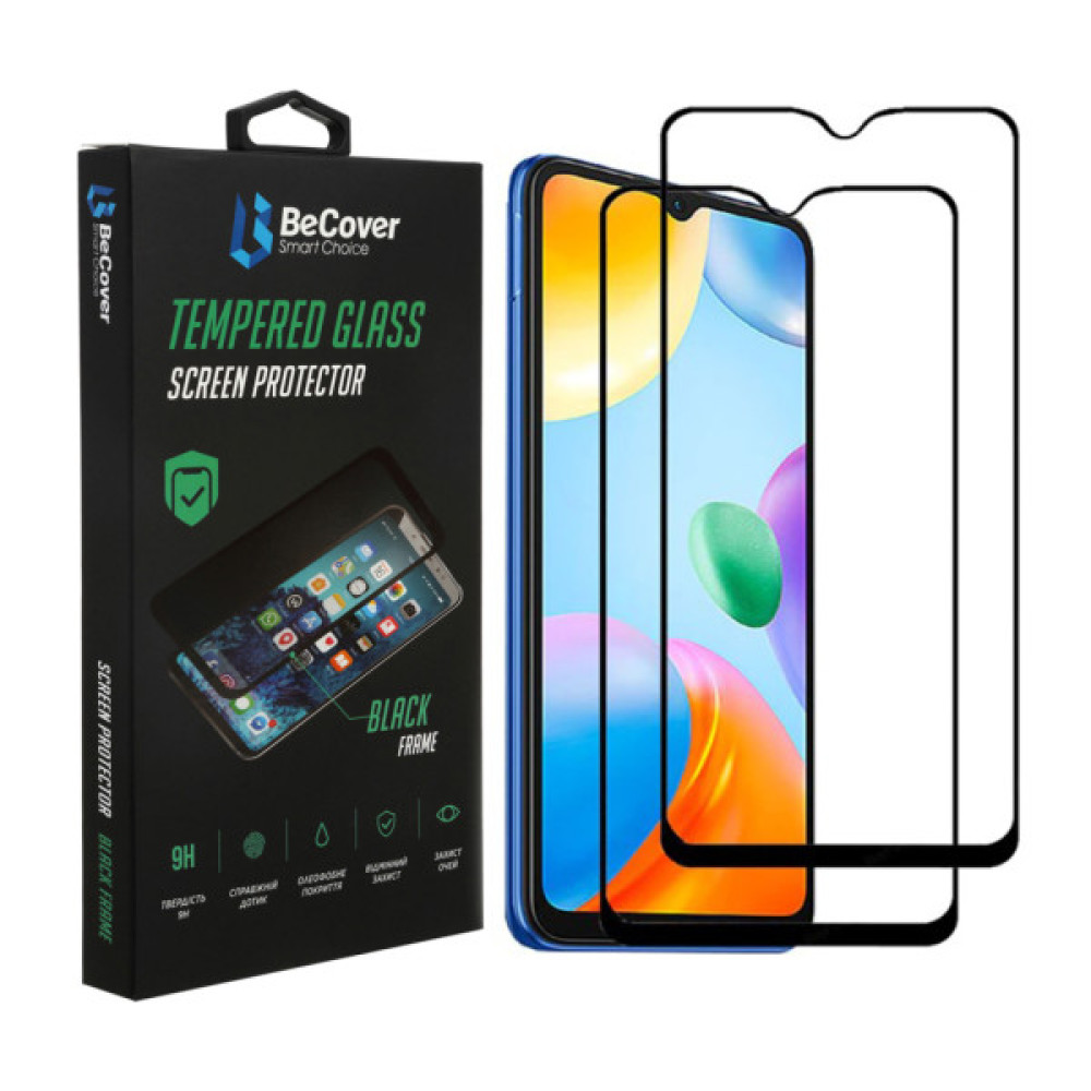 Скло захисне BeCover Xiaomi Redmi 10C/12С Black (707451) Скло захисне BeCover Xiaomi Redmi 10C/12С Black (707451)