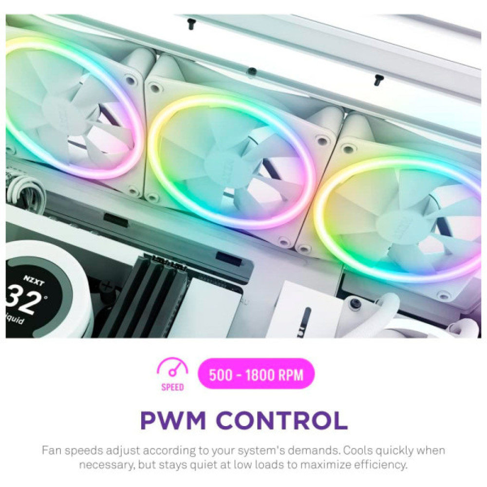 Кулер до корпусу NZXT F120RGB Duo-120mm Dual-sideRGB Fan-Tripl (RF-D12TF-W1)